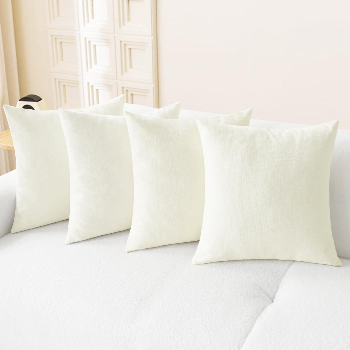 CaliTime Decorative Couch Throw Pillow Covers 18 X 18 Inches Baby Blue
