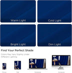 CUCRAF Royal Blue Blackout Curtains 54 inch Length 2 Panels Set, Rod Pocket Room Darkening Drapes for Bedroom Living Room, Insulated Thermal Light Blocking Window Curtain (W52 x L54 Inch)