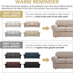 4 Piece Stretch Sofa Covers for 3 Cushion Couch Covers Furniture Slipcovers (1 Base Cover Plus 3 Seat Cushion Covers) Thicker Jacquard Fabric Cover (XL Sofa, Khaki Sand)