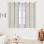 Deconovo Living Room Curtains 63 Inches Long, Blackout Curtains for Bedroom