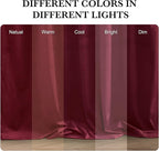 RYB HOME Burgundy Red Velvet Curtains for Christmas Decor, Soft Luxury Backdrops for Studio Theater, Back Tab Design for Bedroom Living Room, 52" W x L102 L, 2 Panels Set