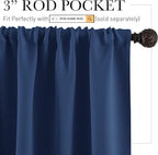 RYB HOME Short Blackout Privacy Curtains 30 inch Long for Bathroom Window