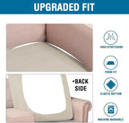 H.VERSAILTEX Super Stretch Individual Chaise Cover Sectional Couch Covers for L Shaped Sofa Both Left/Right Featuring Thick Jacquard Textured Twill Fabric (1 Piece Chaise Cover Large, Island Fossi)