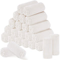 Buryeah 24 Pcs Flannel Throw Blanket Bulk 50 x 60 in Sleepover Blanket Outdoor Wedding Throw Lightweight, Oeko-tex Standard 100 Certified for Sofa Homeless Gifts (Cream White)