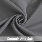 Yakamok Grey Room Darkening Curtains 52x90 inch Gray Grommet-Living Room