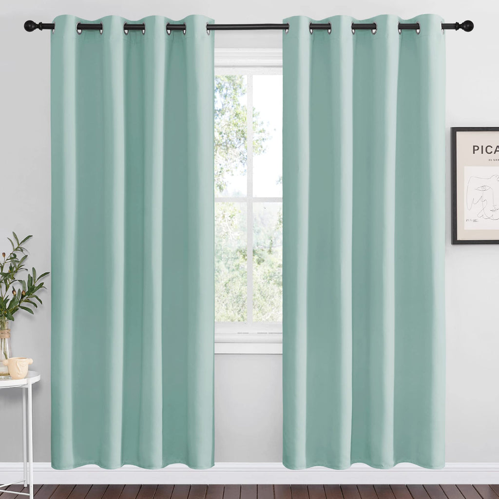 NICETOWN Cappuccino Blackout Curtains for Kitchen 55" w x 78" L 2 Panels