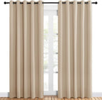 NICETOWN Room Darkening Draperies Window Curtain Panels, Thermal Insulated Grommet Room Darkening Curtains for Bedroom (Biscotti Beige, 2 Panels, W60 x L84 -inch)