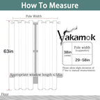 Yakamok Blackout Curtains for Bedroom - Grommet Thermal Insulated Room Darkening Curtains for Living Room, Set of 2 Panels (38W x 63L, Dark Grey)