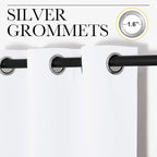 NICETOWN Draperies Curtains Panels, Blocking Out 50% Sunlight Window Treatment Curtains, Grommet Top Small Window Drapes for Bedroom (2 Panels, 34 by 48, White)