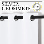NICETOWN Draperies Curtains Panels, Blocking Out 50% Sunlight Window Treatment Curtains, Grommet Top Small Window Drapes for Bedroom (2 Panels, 34 by 48, White)
