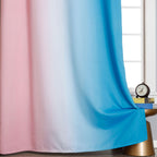 Estelar Textiler Pink and Blue Ombre Curtains for Bedroom 72 Inch Long