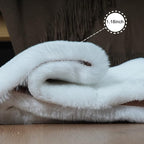 Ghouse Ultra Soft Faux Rabbit Fur Rug 5x7, Machine Washable Area Rugs for Bedroom Fluffy Rugs for Living Room, no-Shedding Carpet Sheepskin Rug White