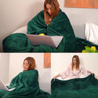 JIAHANNHA Green Throw Blanket Fleece Blanket Throw Size(50 by 70 Inches),Super Soft Cozy Plush Blanket for Couch Sofa Bed,Lightweight Warm Bed Blankets for Adults,All Season