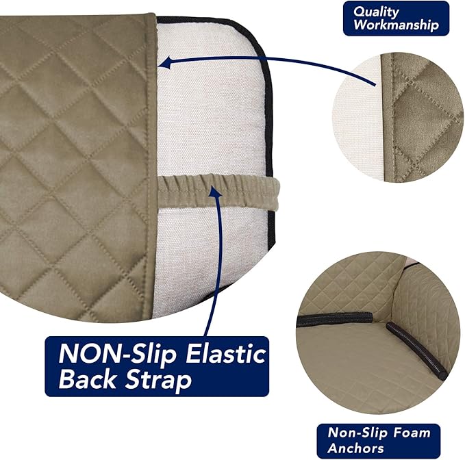 PureFit Reversible Quilted Couch Covers for Dogs Oversized Sofa Cover 78”