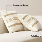 MIULEE Set of 2 Neutral Boho Decorative Pillow Covers 16x16 Inch Farmhouse Rustic Couch Throw Pillows Modern Cotton Cushion Covers Retro Cute Macrame Woven Spring Home Decor for Bed Sofa Chair