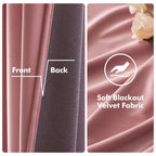 MIULEE Velvet Curtains Blush Pink 52 x 96 Inch Length Set of 2