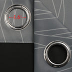 Grey and Greyish White Ombre Blackout Curtains for Bedroom 45 Inch Long
