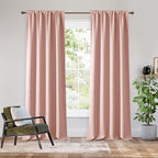 RYB HOME Bedroom Blackout Curtains 80 inches Long, 100% Blackout