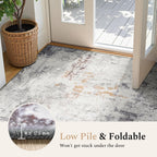 Rugflix 8x10 Area Rugs for Living Room, Washable Beige Grey Large Rug