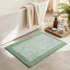 Bathroom Rugs 30x20 Non Slip Washable, Green Bath Mat for Bathroom Floor Tub, Soft Absorbent Quick Dry Mats for Shower, Bathtub,Home Decor