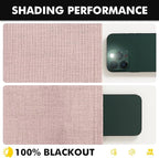 MIULEE 100% Blackout Linen Curtains for Bedroom, Pink Solid Luxury Decor Thermal Insulation Room Darkening Drapes for Living Room Nursery Back Tab Rod Pocket 42 x 84 Inches, 2 Panels