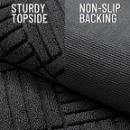 OLANLY Front Door Mat Outside Entrance 29.5x17, Absorbent, Heavy Duty Sturdy Natural Rubber Doormat Indoor Outdoor, Stain and Fade Resistant, Non-Slip Low Profile Floor Mat for Entryway, Black Diamond