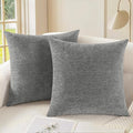 CaliTime Decorative Couch Throw Pillow Covers 26 X 26 Inches Medium Grey