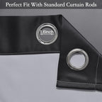 SimpleHome Ombre Room Darkening Curtains for Living Room, Light Blocking Gradient Black to Grey White Thick Thermal Insulated Grommet Window Curtains/Drapes for Bedroom, 2 Panels, 42x84 inches Length