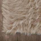 Latepis 5x8 Area Alfombras para Salas Washable Light Brown Beige Faux Fur Fluffy Shag Fuzzy Rug for Living Room Bedroom Floor Playroom Rugs Carpet Home Decor Rectangle