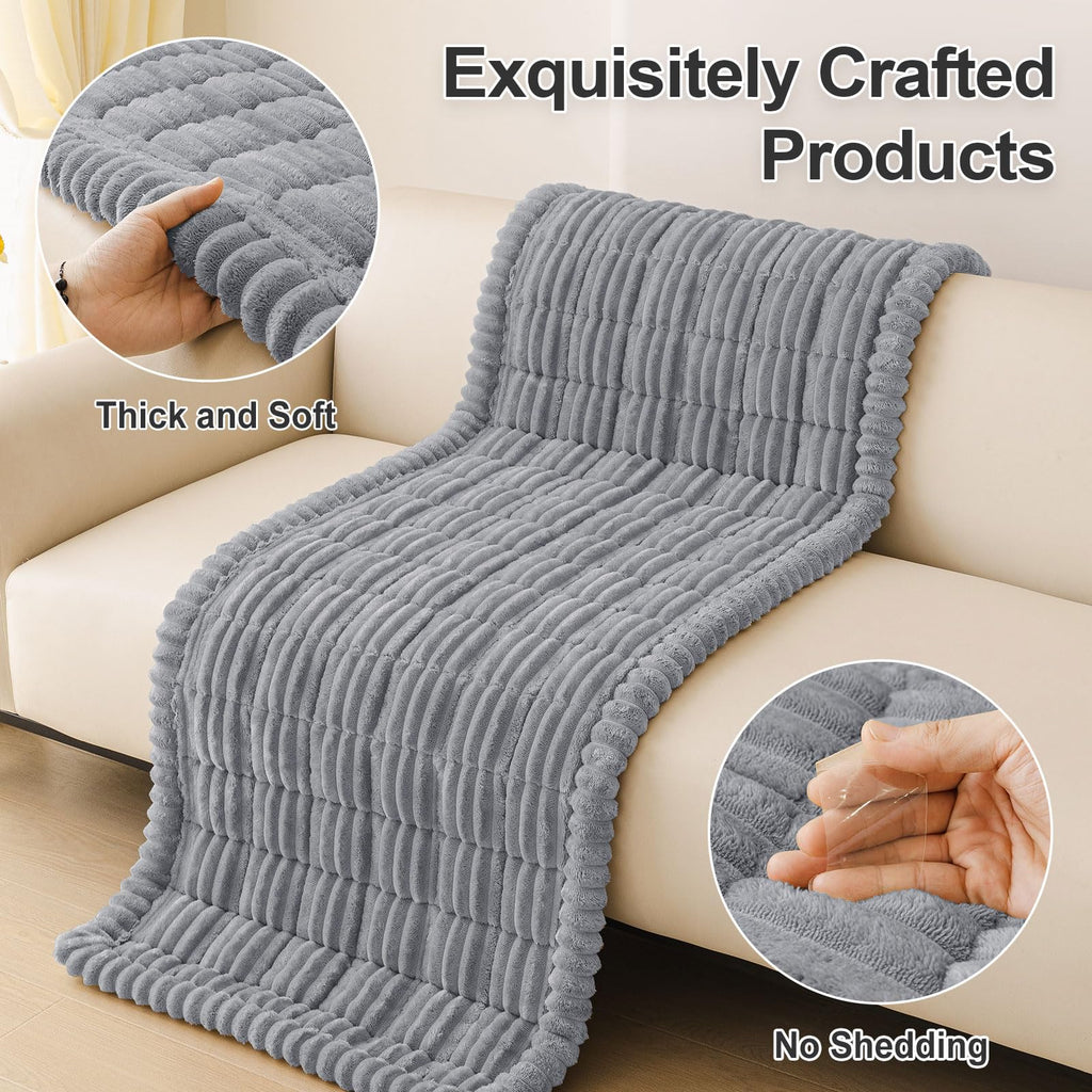 hyha Couch Cover for Dogs, Washable Non Slip Plush Flannel Sofa Protector