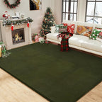 Amearea Large Modern Area Rugs for Bedroom Living Room, 6x9 Feet Olive Green Thickened Memory Foam Rug, Fluffy Indoor Washable Rugs Non Slip Minimalist Carpet for Boys Girls Dorm Nursery Room Decor