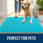 OLANLY Dog Door Mat for Muddy Paws 35x24, Super Absorbent Chenille Mud Mat