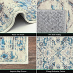 HEBE Hallway Runner Rug 2'x8', Washable Non Slip Kitchen Rug Runner