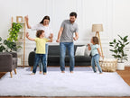 ONASAR White 6x9 Area Rugs for Living Room Bedroom, Large Fluffy Bedside Throw Rug, Soft Plush Shaggy Fuzzy Floor Carpet for Nursery Kids Girls Boys Teen Dorm Home Office Decor Aesthetic