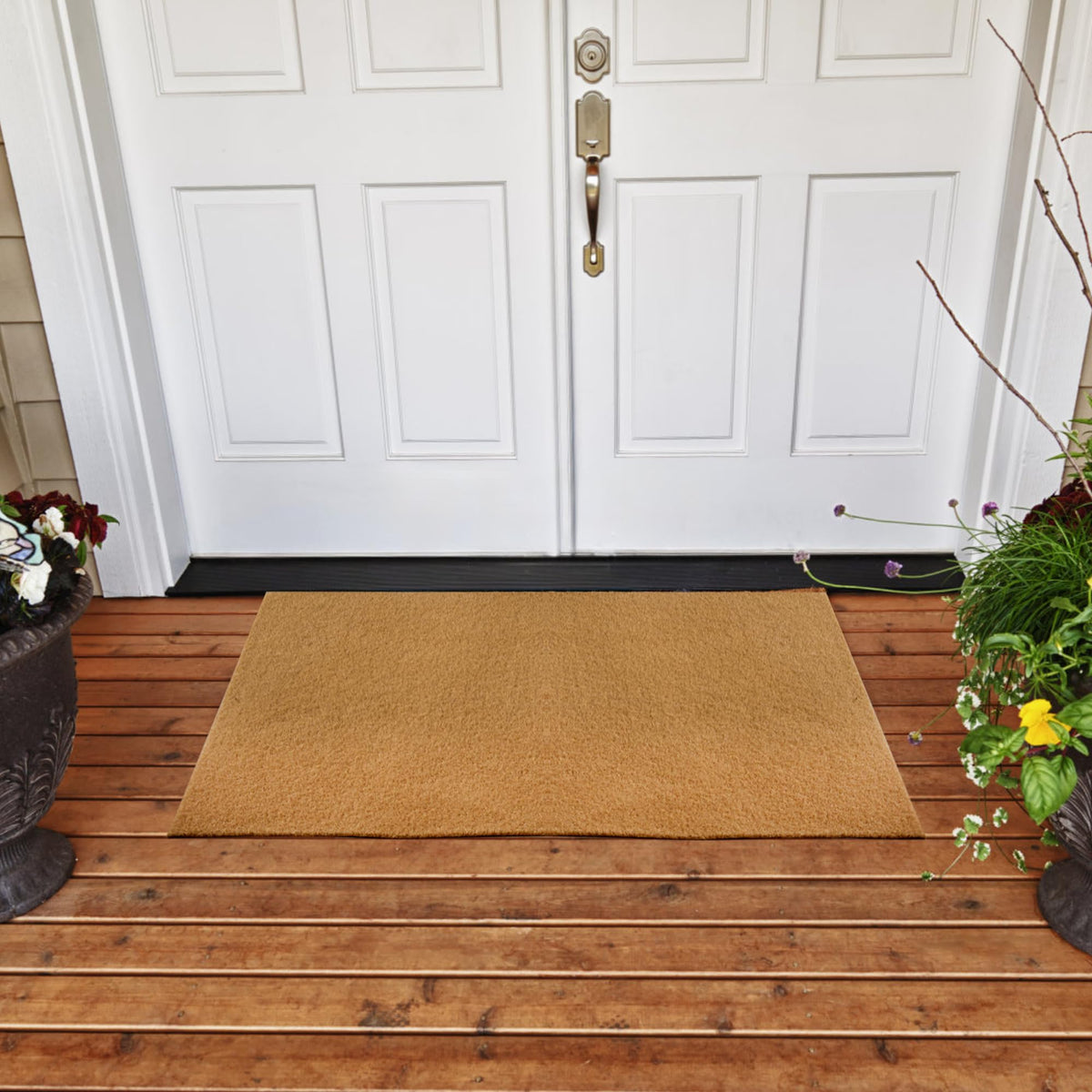 6 Pack Blank Door Mats for Crafting and Painting, 30x17 Inch Artificial Coir Doormat Outdoor, Non-Slip Rubber Backing Welcome Mats for Indoor/Outdoor Front Porch Entryway