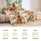 MSGKV Boho Throw Blanket 108"x90" King Cotton Blanket for Bed & Living Room