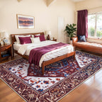 SERISSA 8x10 Washable Non Slip Boho Area Rug for Living Room