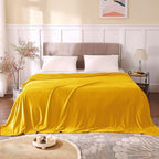 BEDELITE Fleece Blanket King Size Blankets for Bed, Luxury Plush Cozy Fuzzy Blanket 108x90 inches, Super Soft Warm Lightweight Throw Blanket All Seasons Suitable, Yellow