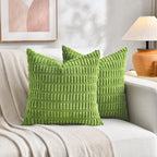 Fancy Homi 4 Packs Decorative Throw Pillow Covers for Living Room Couch Bed, Modern Farmhouse Boho Home Décor Accent Cushion Case, 20" x 20", Lime Green