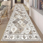 HEBE Hallway Runner Rug 2'8''x12' Washable Vintage Distressed Area Rugs Non Slip Laundry Rug Runner Boho Floor Carpet Runners for Hallways Entryway Laundry Room Kitchen Bathroom