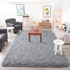 Chicrug Soft Area Rugs for Bedroom Living Room Plush Fluffy Rug 3x5 Feet, Shag Furry Area Rug Carpet Non Shedding for Nursery Children Kids Girls Room Home Decorative, Grey