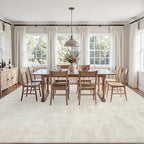 Area Rugs 9x12 Living Room: Vintage Boho Neutral Washable Rug Indoor Soft Large Area Rug Carpet for Bedroom Nursery Farmhouse Dining Room Office Floor Non-Slip Low Pile Under Table Rug Cream Beige