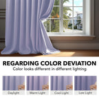 Deconovo Rod Pocket and Back Tab Blackout Curtains for Living Room Thermal Insulated Room Darkening Curtains 42Wx95L Inch Light Purple 2 Panels