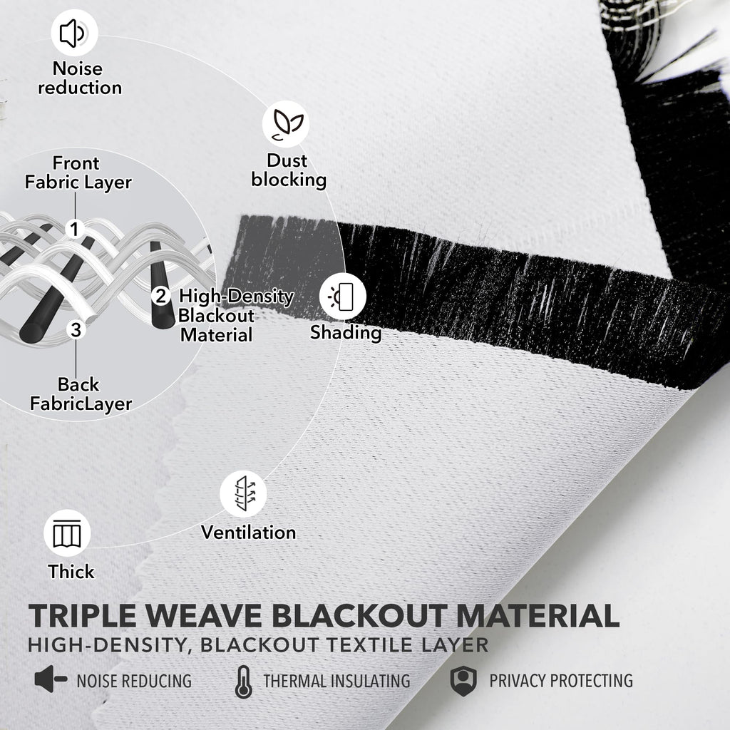 Deconovo Blackout Curtains for Bedroom, Living Room Curtains 95 Inches Long