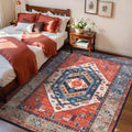 SERISSA 3x5 Washable Non Slip Boho Area Rug for Bedroom，Rust