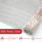 KOZYFLY Abstract Modern 3x5 Ft Area Rug in Grey Brown- Non-Slip and Machine Washable Indoor Rug, Versatile for Entryway, Kitchen, Living Room, Bedroom, Laundry or Nursery Door Mat