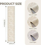Long Hallway Runner Rug- Carpet Runners for Hallway 12ft, Anti Slip Backing Washable Rug Runner for Bathroom, Entrance, Living Room, Soft Low Pile Modern Rug Runner(2'x12', Beige/Ivory)