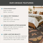 Brown Large 8x10 Living Room Area Rug, Unique Washable Insect Rugs for Bedroom, Stain Resistant Farmhouse Carpet for Dining Room, Whimsical Home Décor, Low Pile & Soft Mat