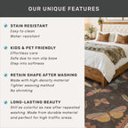 Dining Room Rugs for Under Table 6x9 - Washable Soft Rugs for Bedroom Aesthetic, Low Pile Stain Resistant Living Room Carpet, Vintage Insect Home Décor (Brown)
