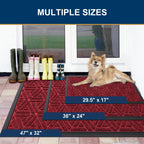 Smiry Front Door Mat Outside Entrance, Low Profile Rubber Doormat, 29.5x17